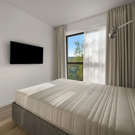 Bright 2br With Private Ev Parking, Workspace, Ac * Kaunas
