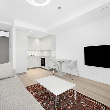 Lägenhet Bright 2br With Private Ev Parking, Workspace, Ac Kaunas
